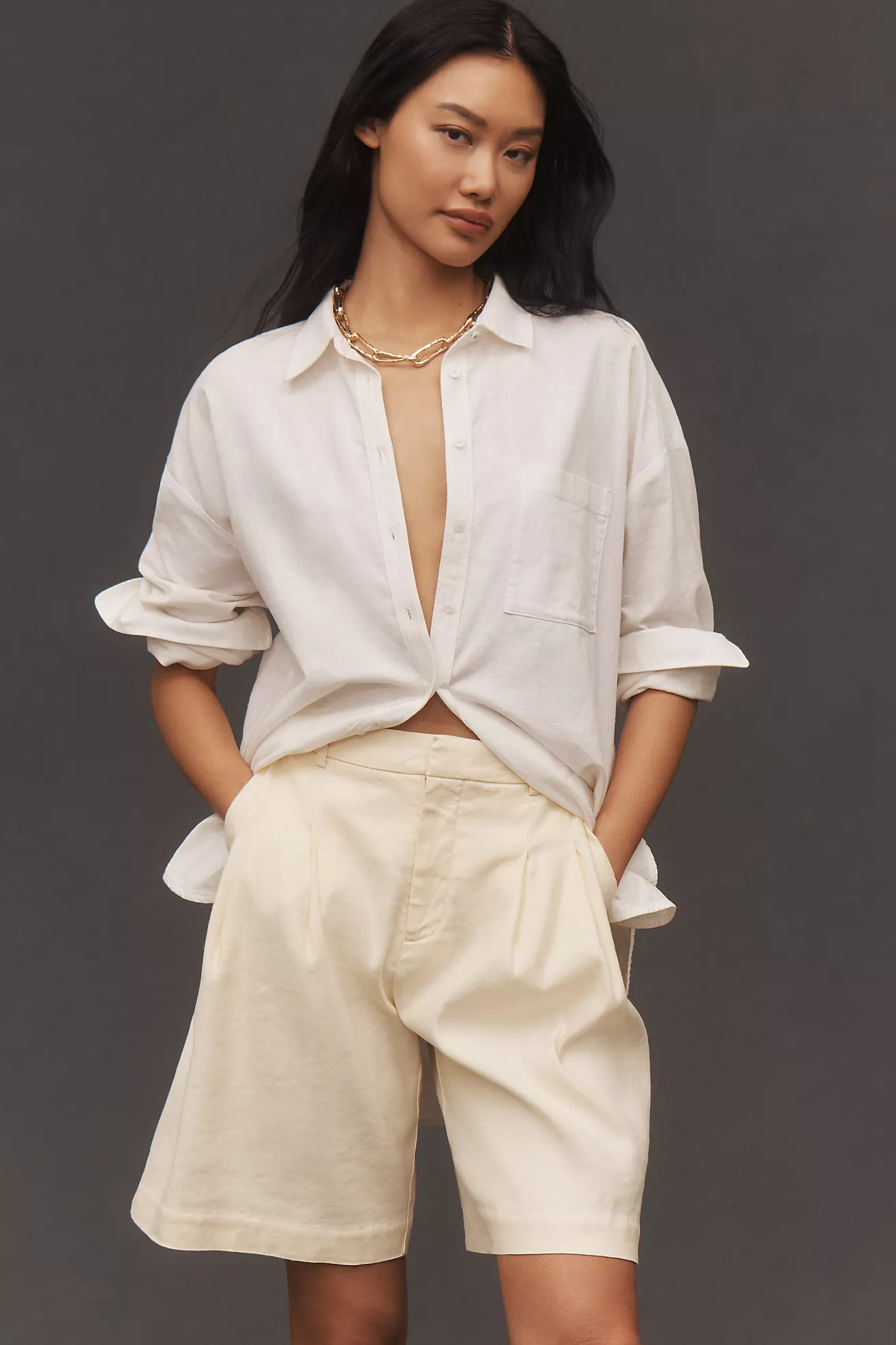 The Avery Pleated Trouser Shorts by Maeve | Anthropologie (US)