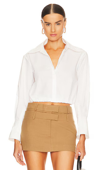 Blythe Button Up Top in White | Revolve Clothing (Global)
