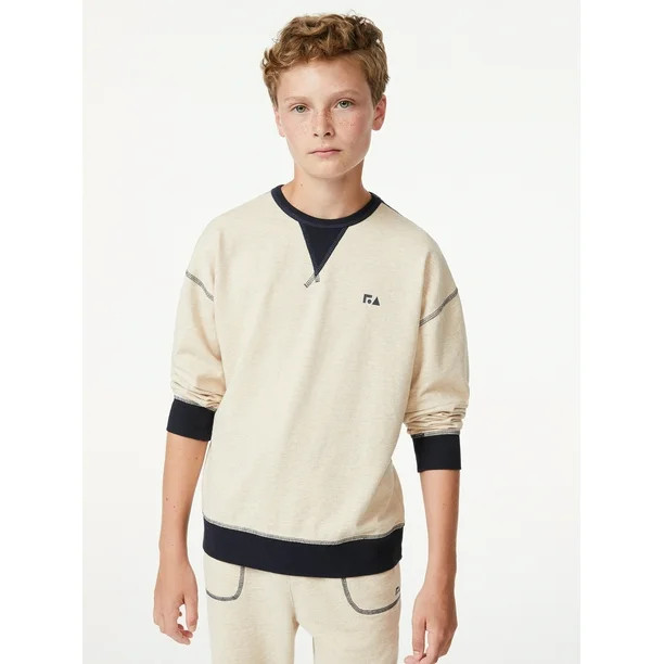 Free Assembly Boys Terrycloth Crewneck, Sizes 4-18 - Walmart.com | Walmart (US)