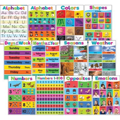 Teacher Created Resources Colorful Early Learning Small Posters (12 Pack) - Classroom Supplies | Target