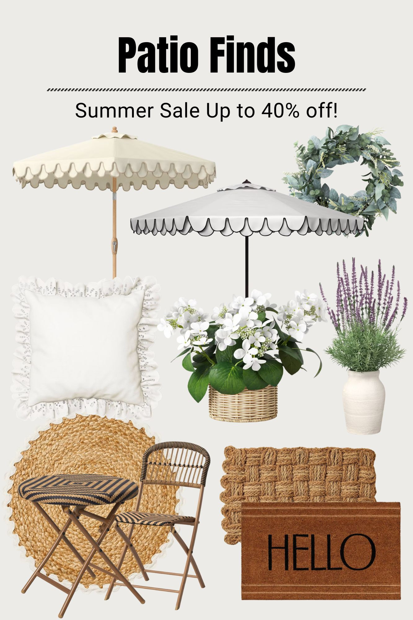 Patio season, but make it pretty 🤍✨ These outdoor finds are giving cozy, chic, and on sale 😍🌿 Up to 40% OFF—run, don’t walk! 🏃‍♀️🛍️ 

 #LTKSeasonal #LTKHome #LTKSaleAlert