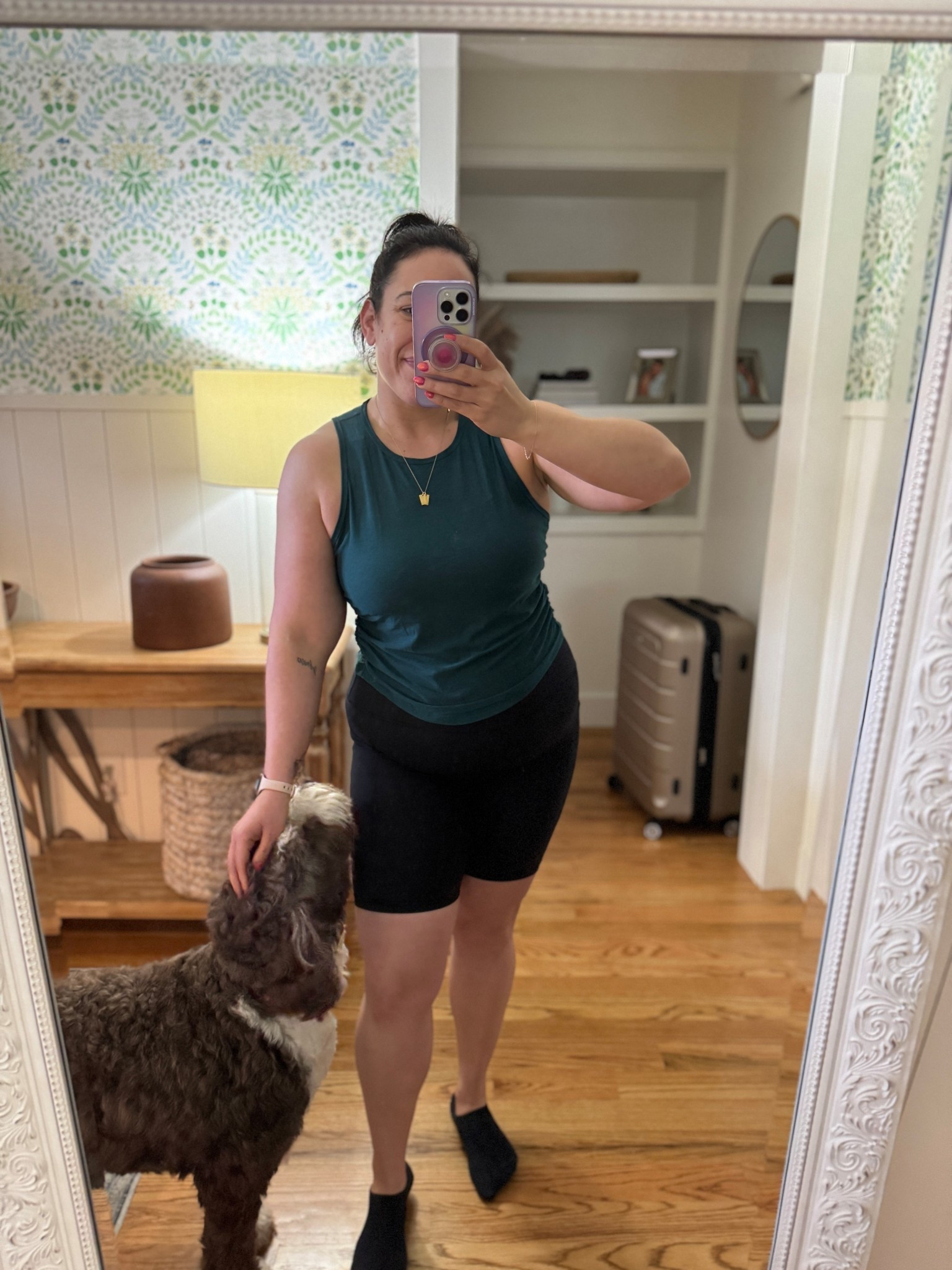 Old navy activewear love this tank! Wearing size XL and wearing Amazon workout shorts in XL! 

midsize workout, gym outfit, size 12 gym outfit 

#LTKFindsUnder50 #LTKFindsUnder100 #LTKMidsize