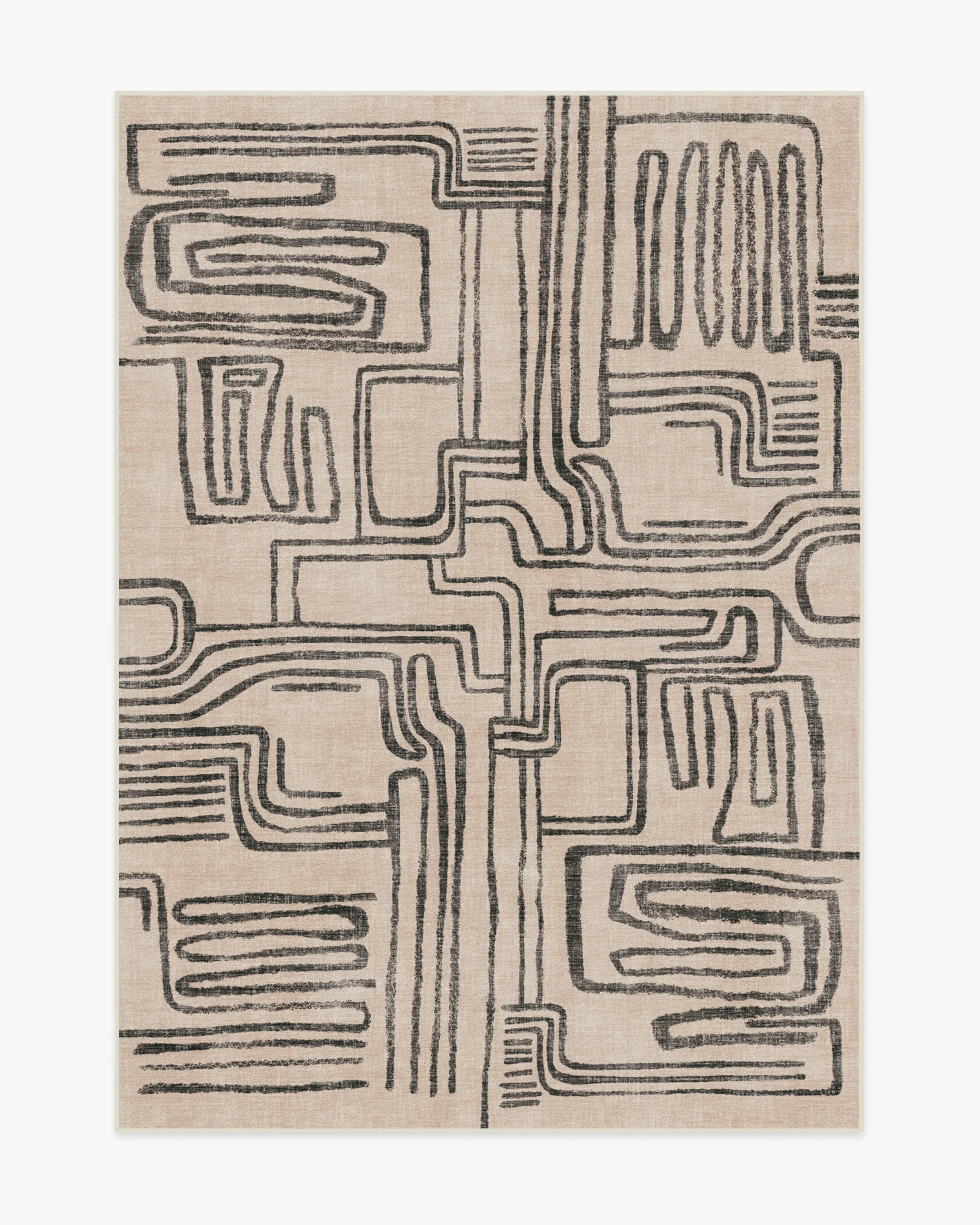 Malene Barnett Kassena Black & Ivory Tufted Rug | Ruggable | Ruggable