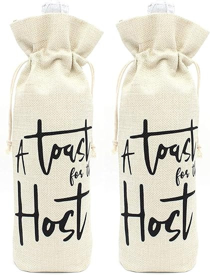 A Toast for the Host Wine bottle Bags-Gift for Housewarming Party Bridal Shower Gift for Hostess ... | Amazon (US)