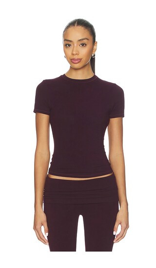 Cotton Jersey T-shirt in Currant | Revolve Clothing (Global)