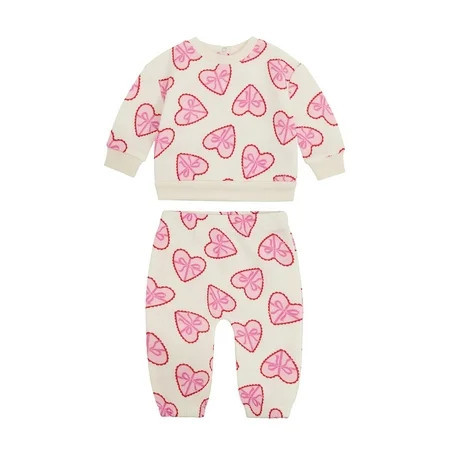Way To Celebrate Baby Valentine's Day Jogger Set, Sizes 0-3M-6-9M | Walmart (US)
