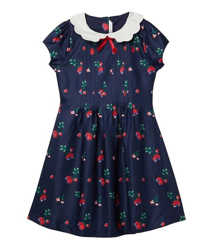 Janie and Jack Girls Navy Floral Dress (Toddler/Little Kids/Big Kids) Navy Blue0 Big Kid | Amazon (US)