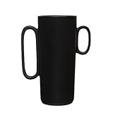 Bloomingville Decorative Flower Asymmetrical Handles Vase, Black | Amazon (US)