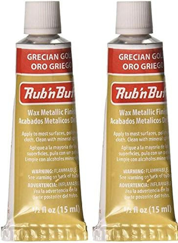 Rub 'n Buff The Original Wax Metallic Finish (Grecian Gold) 2 pcs sku# 1835755MA | Amazon (US)