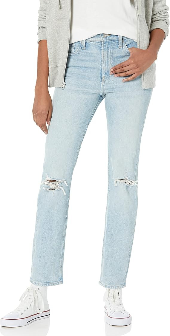 GAP Women's High Rise Straight Fit Denim Jeans | Amazon (US)
