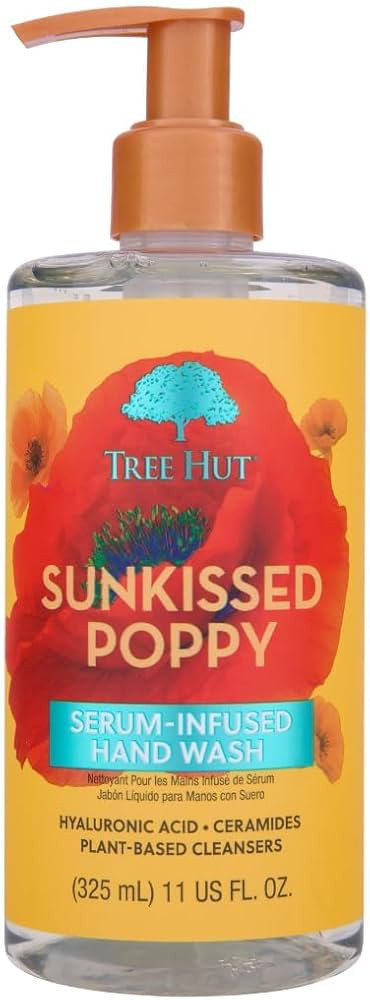 Amazon.com : Tree Hut Sunkissed Poppy Serum Infused Hand Wash, Nourish & Hydrate Hands with Stren... | Amazon (US)