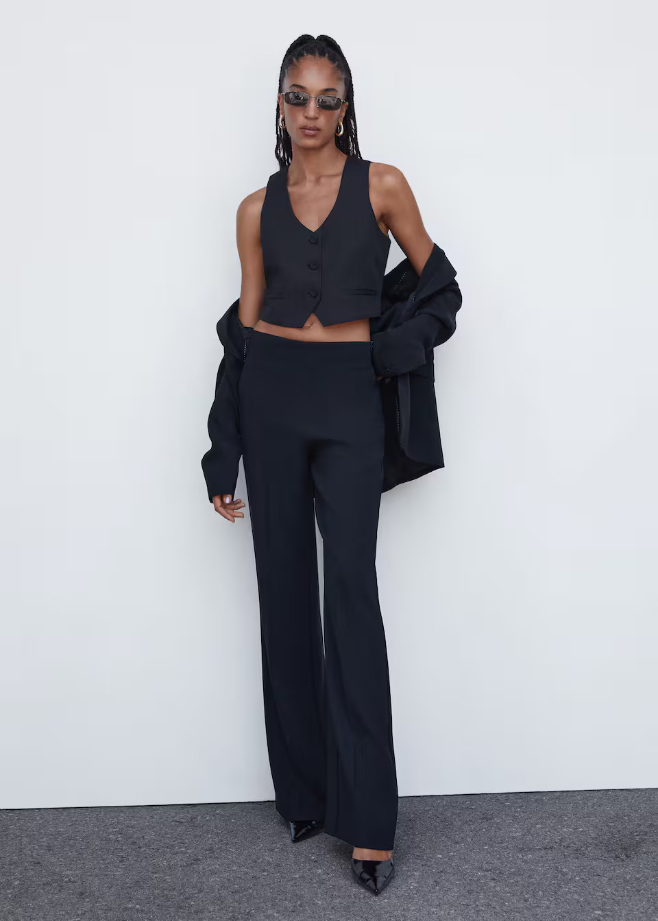 wide leg suit pants -  Women | Mango USA | MANGO (US)