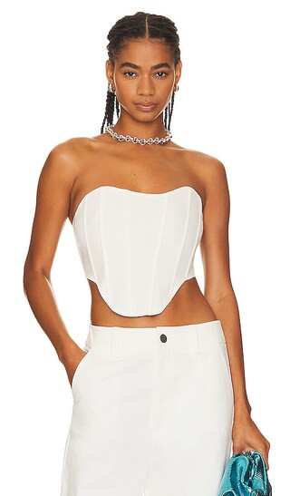 Cin Corset Top in White | Revolve Clothing (Global)
