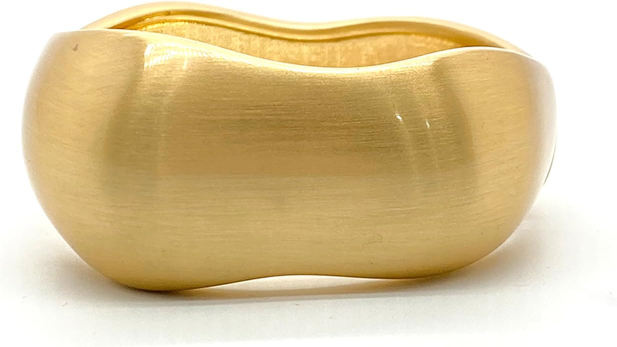 Bangle Bracelets for Women | 14K Gold Plated Trendy Wide Bracelets | Hinged Arm Cuff Bangles Chun... | Amazon (US)