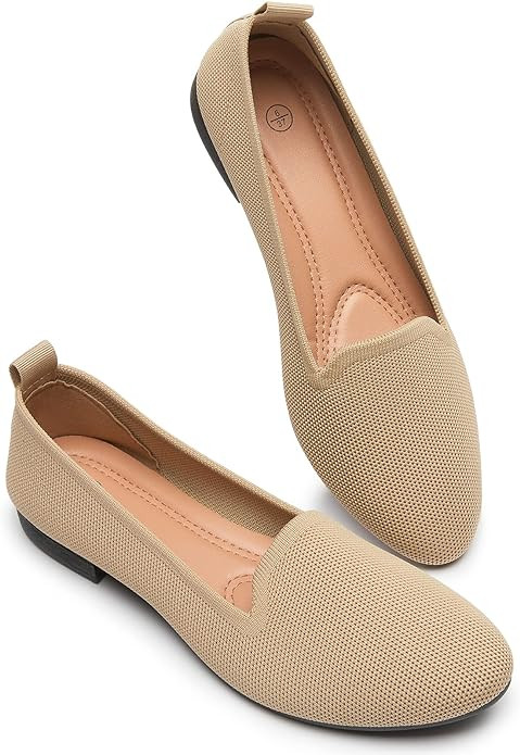 BABUDOG Women's Sparkly Flats Shoes Shiny Mesh Loafers Shoes Soft Memory Foam Flats | Amazon (US)