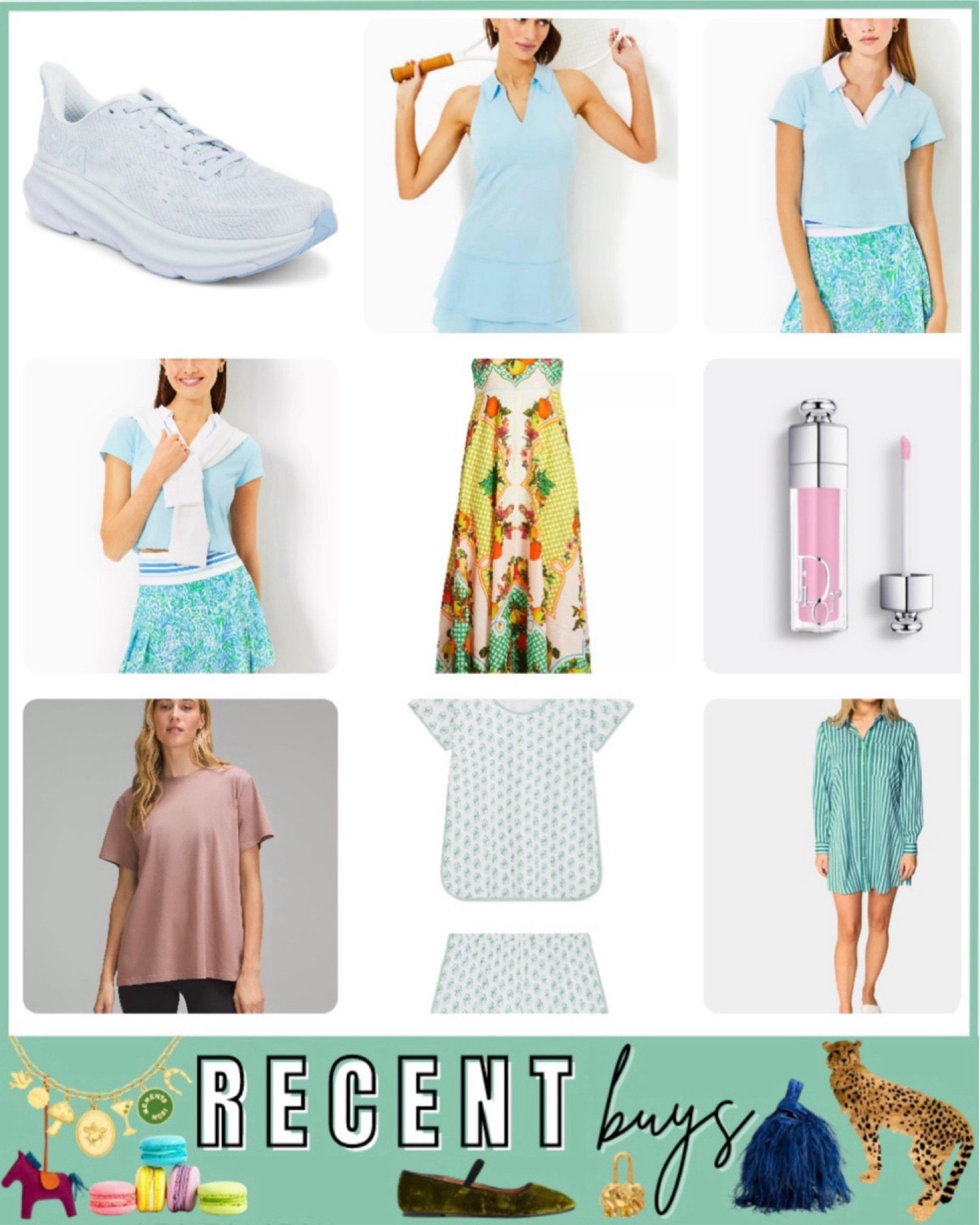 Recent buys - Lilly Pulitzer activewear, new hoka sneakers in the prettiest color, lake pajamas, buddy love dress, alemais dress 



#LTKStyleTip #LTKFindsUnder100 #LTKSeasonal