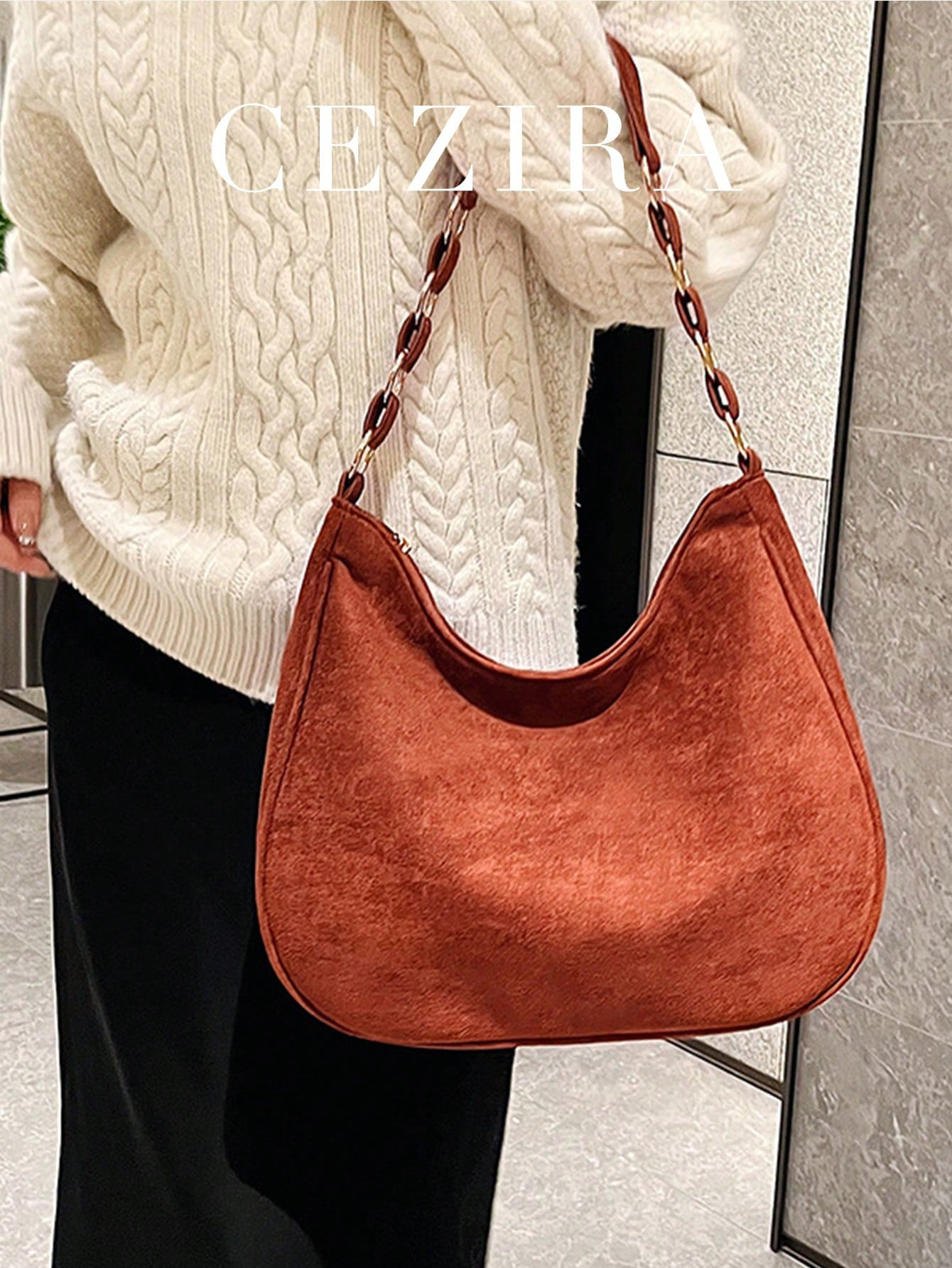 DAZY Striped Pattern Drop Shoulder Sweater Dress | SHEIN