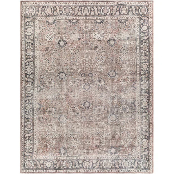 Comella Chenille Gray/Black/Brown Machine Washable Rug | Wayfair North America
