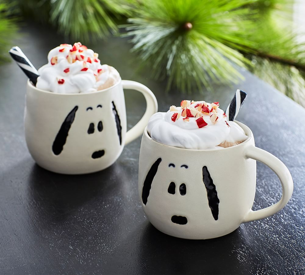 Peanuts™ Snoopy™ Face Stoneware Mug | Pottery Barn (US)