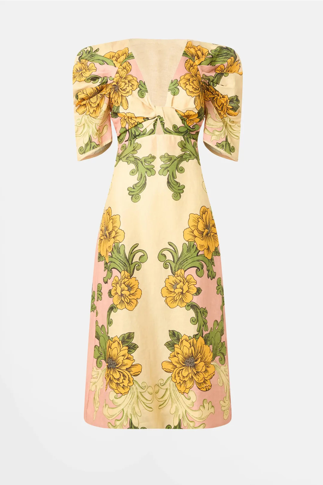 Delicate Flower Arabesques Midi Dress | Rent the Runway