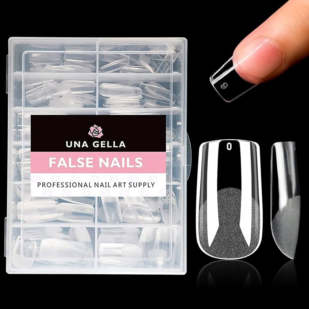 UNA GELLA Square Fake Nails 216pcs Square Press on Nails Pre-shape Clear Square Nails Tips for Fu... | Amazon (US)