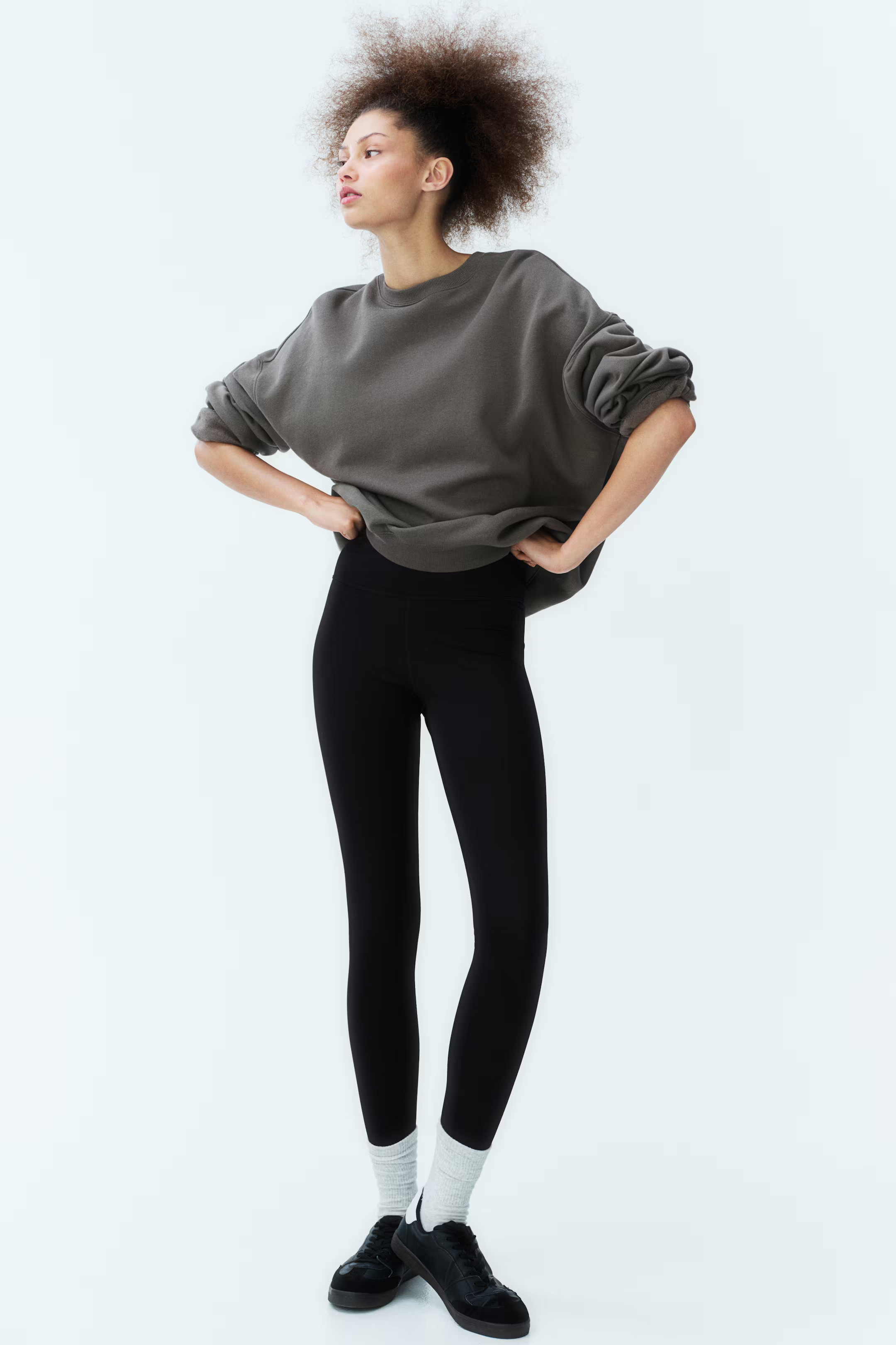 Sports leggings in DryMove™ - Black - Ladies | H&M GB | H&M (UK, MY, IN, SG, PH, TW, HK)