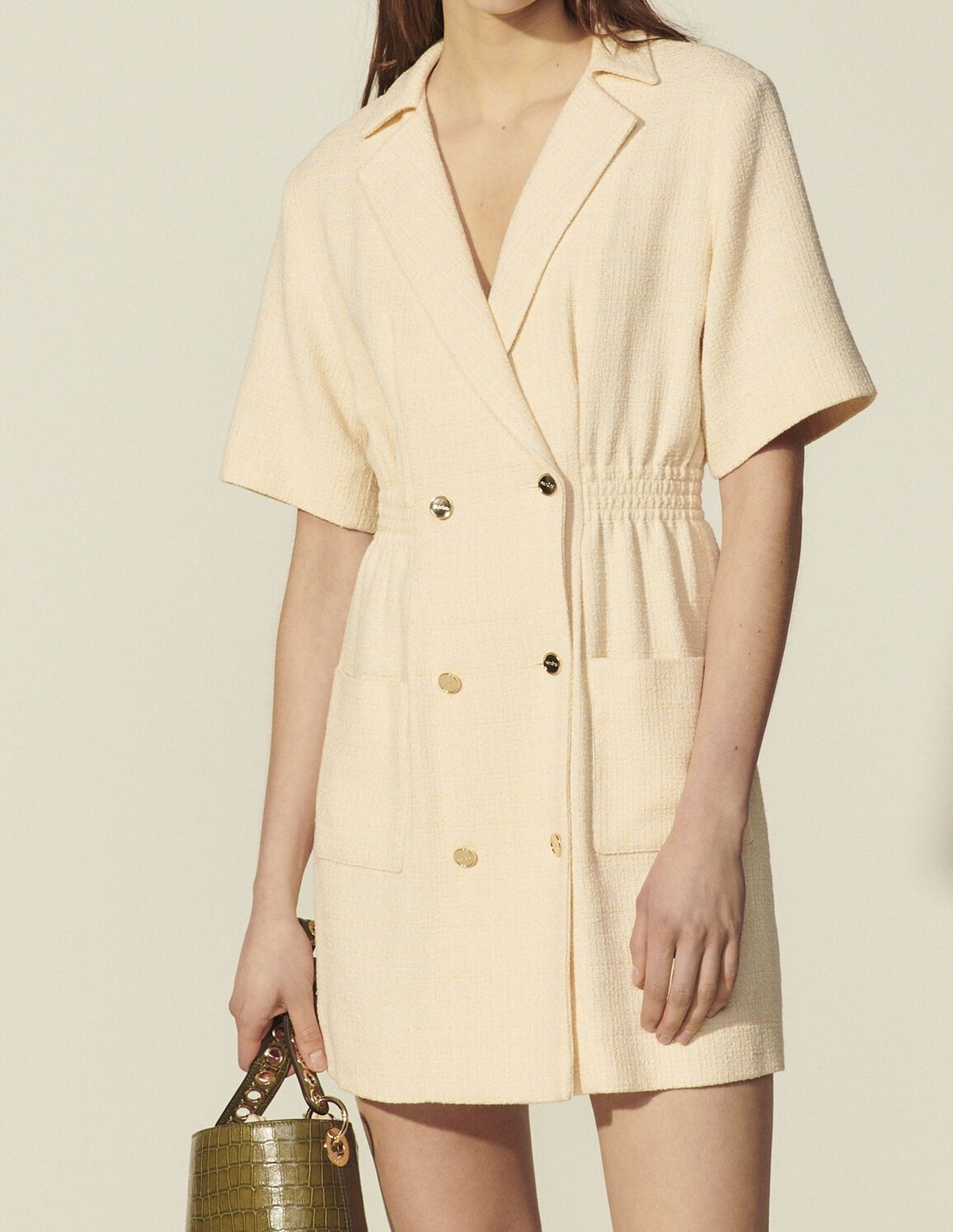 Dress with tailored collar | Sandro Paris (US)