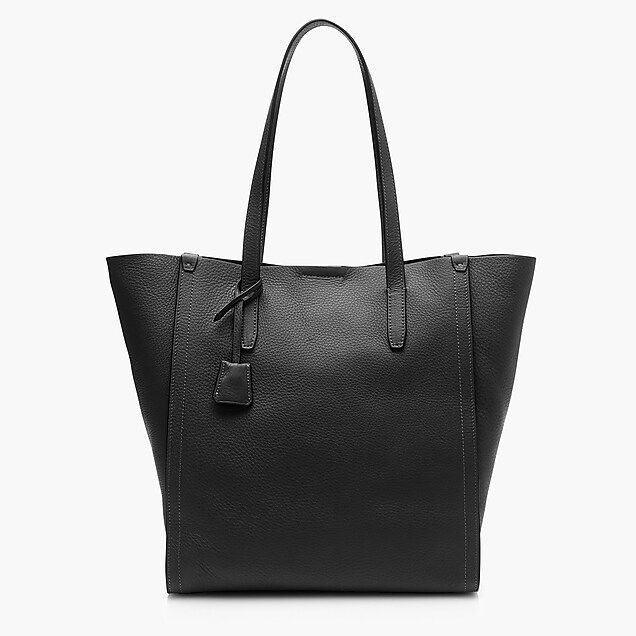 Signet tote bag in Italian leather | J.Crew US