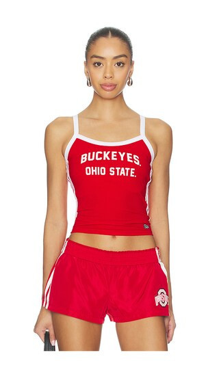 Hype and Vice Ohio State University Sideline Stripes Tank Top in Red. - size L | Revolve Clothing (Global)