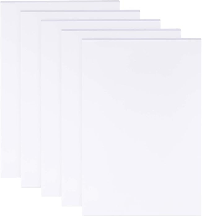 BENECREAT 5 Sheets 3mm White Foam Boards 11.8x7.8 Rectangle Foam PVC Sheet Poster Board Mount Boa... | Amazon (US)