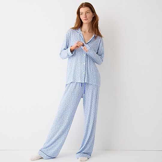 Eco dreamiest long-sleeve pajama set in calico print | J. Crew US