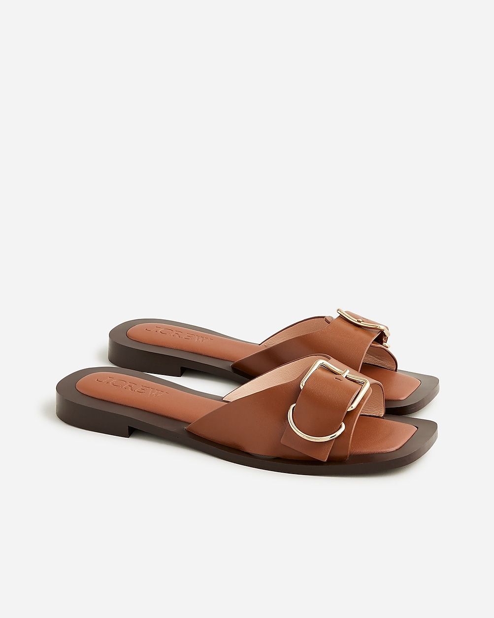 Callie buckle slides in leather | J.Crew US