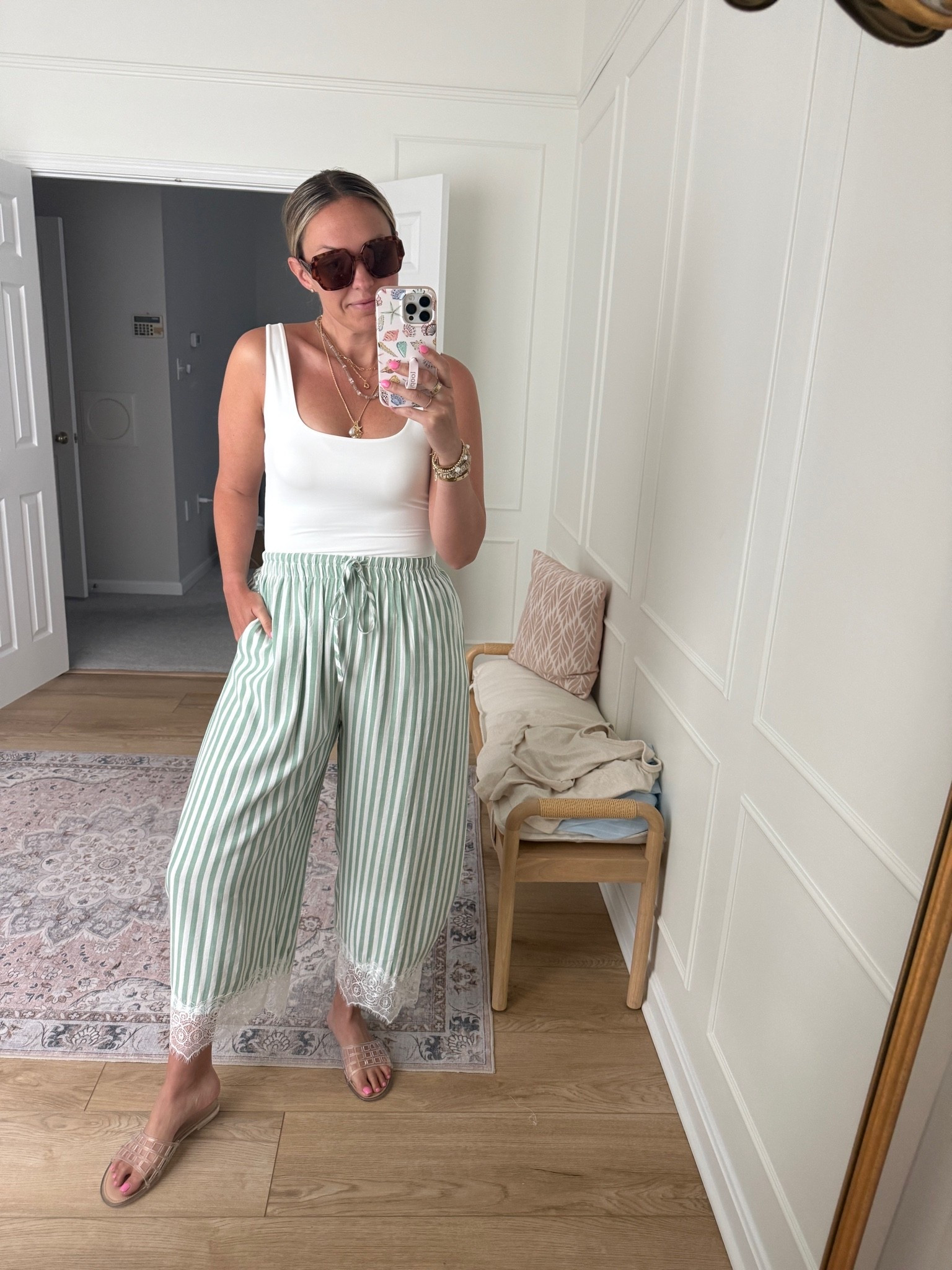 OOTD! Casual summer outfit! Large pants and med top

#LTKootd #LTKmomlife #LTKMidsize