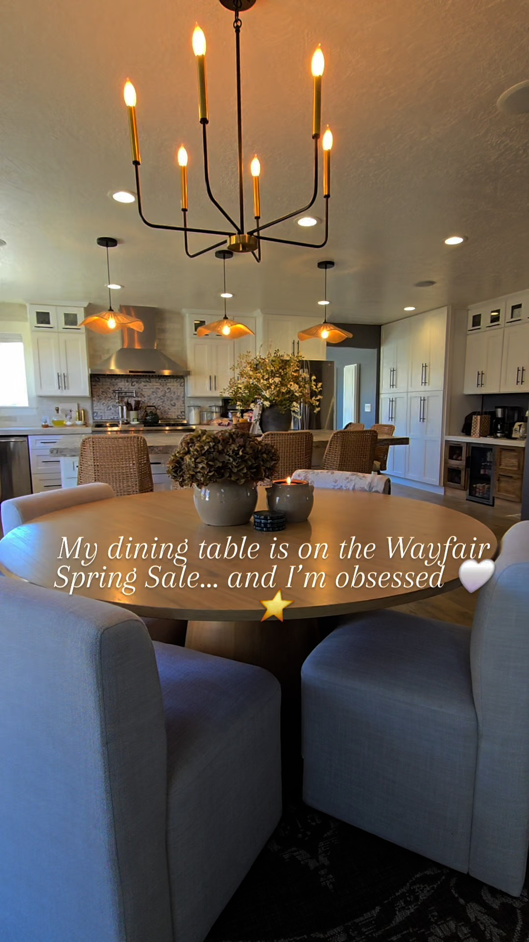 My dining space finally feels complete 🤍This table is part of the Wayfair Spring Sale and gives such a high-end look with that angled base detail ✨Paired with these textured chairs (on wheels 🙌) + the coziest rug, everything just came togetherAlso love the leather detail on the chairs to help keep the fabric clean — such a good touchLinked everything for you 🤍

#LTKHome #LTKU