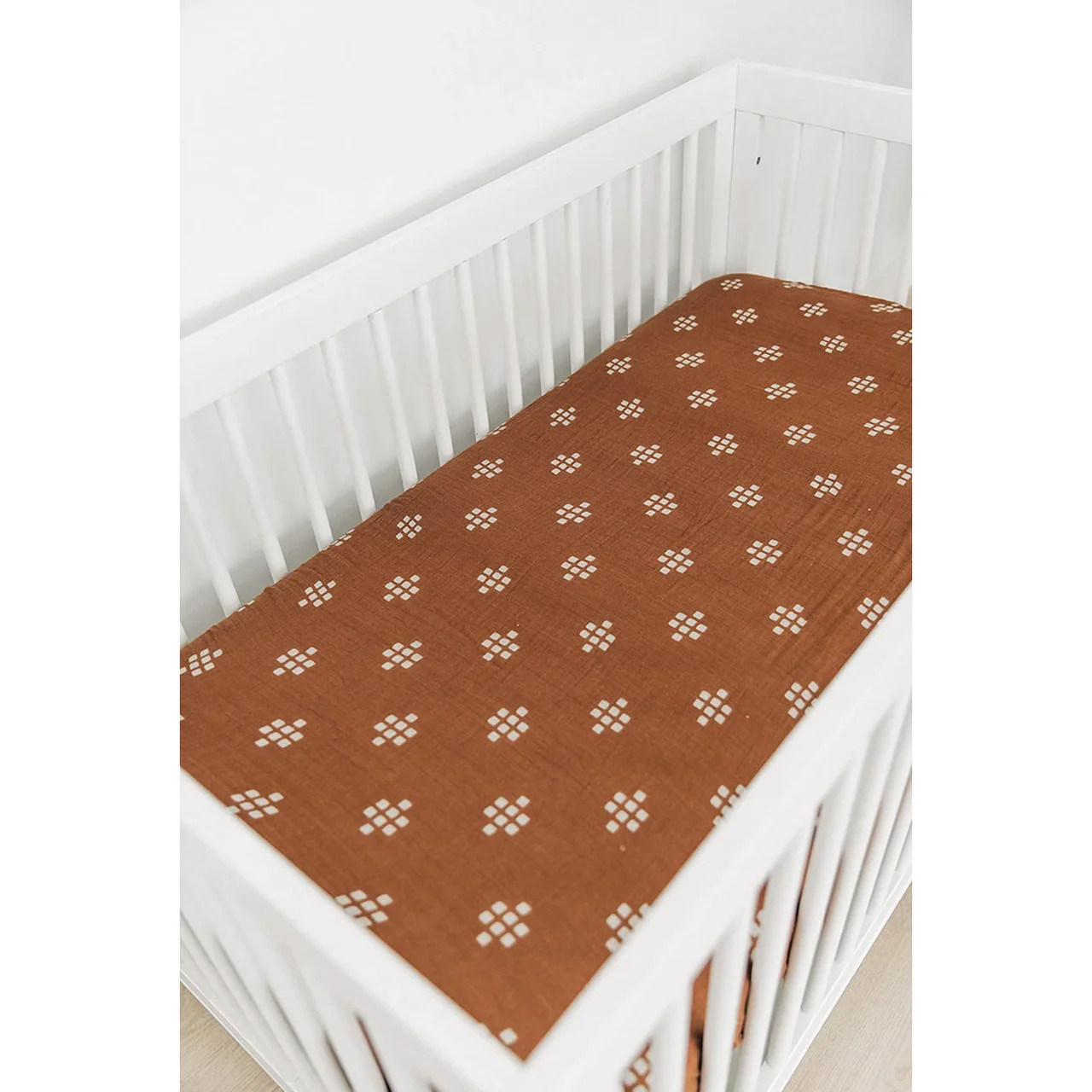 Muslin Crib Sheet, Chestnut Textiles | SpearmintLOVE