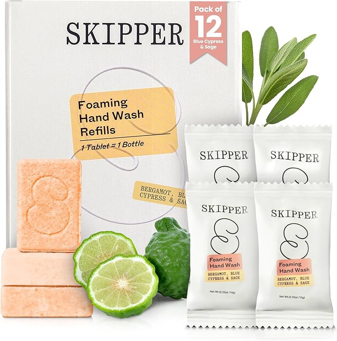 Tirtyl Skipper Foaming Hand Soap Tablet Refills - 12 Pack - 96 fl oz total (12x 8 fl oz) - Rebran... | Amazon (US)
