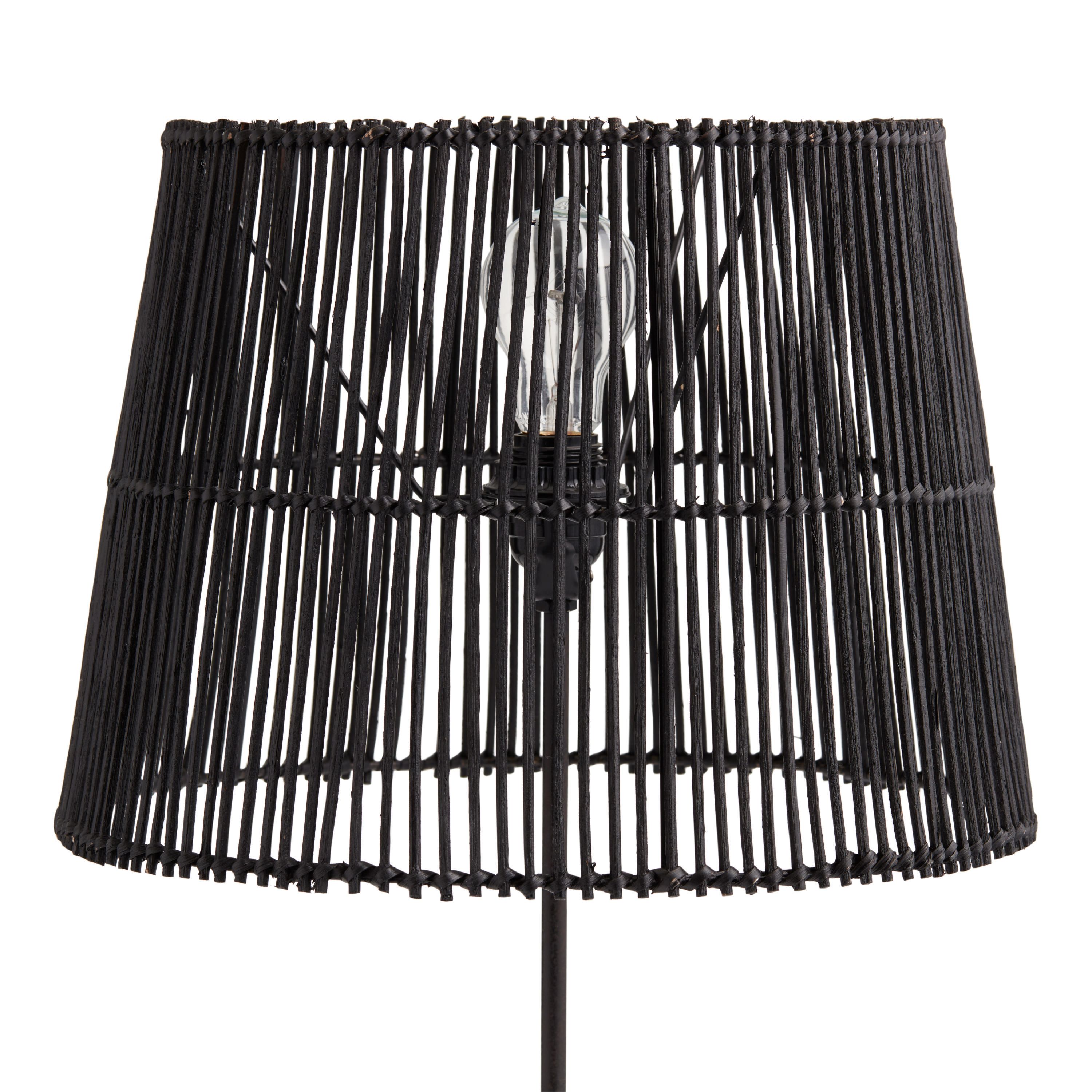 Black Rattan Table Lamp Shade | World Market
