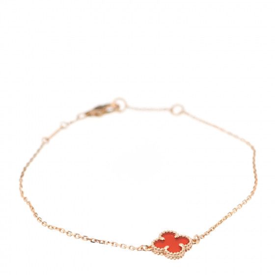 VAN CLEEF & ARPELS

18K Rose Gold Carnelian Sweet Alhambra Bracelet | Fashionphile