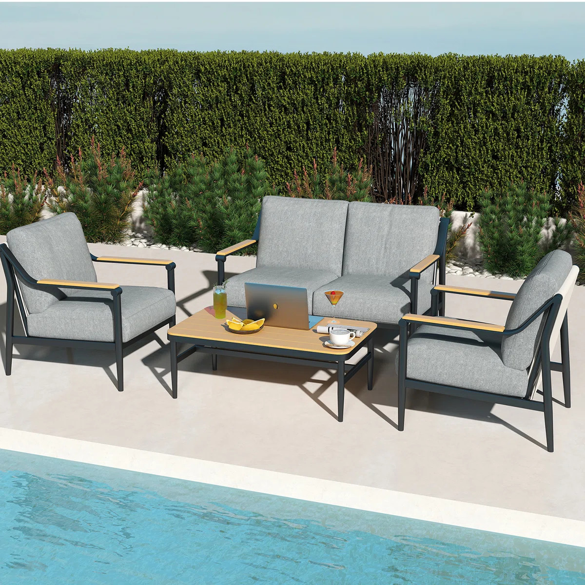 Kiran Outdoor 4-Piece Rope Sofa Set | Wayfair North America