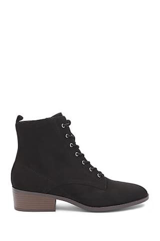 Faux Suede Lace-Up Booties | Forever 21 (US)