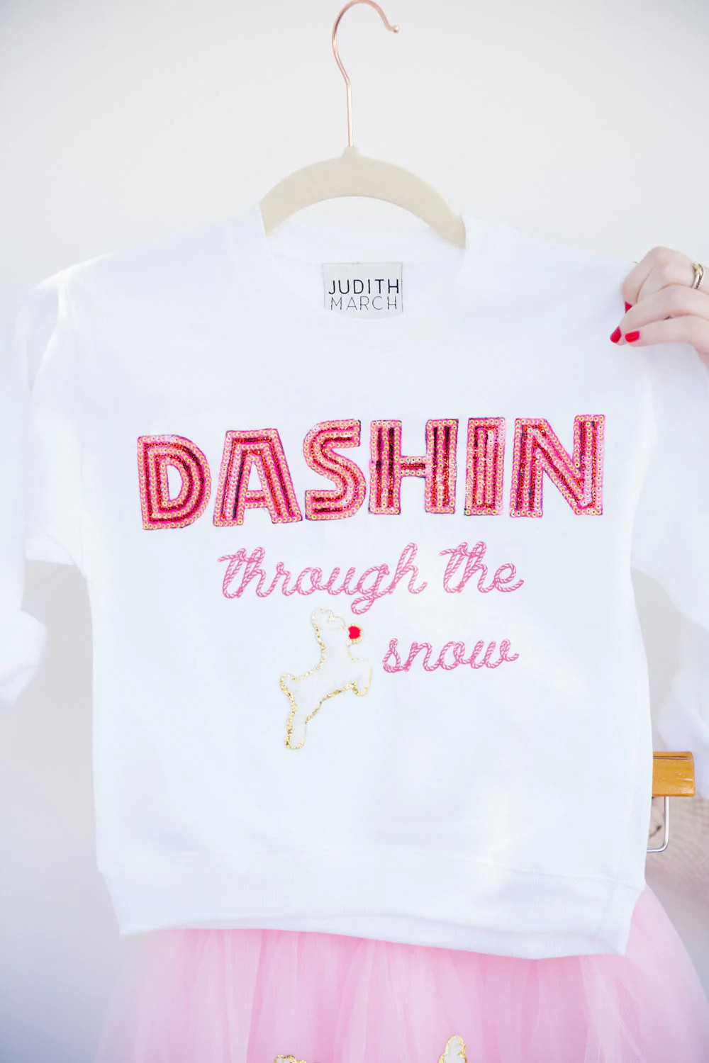 MINI KIDS DASHIN THROUGH THE SNOW PULLOVER | Judith March