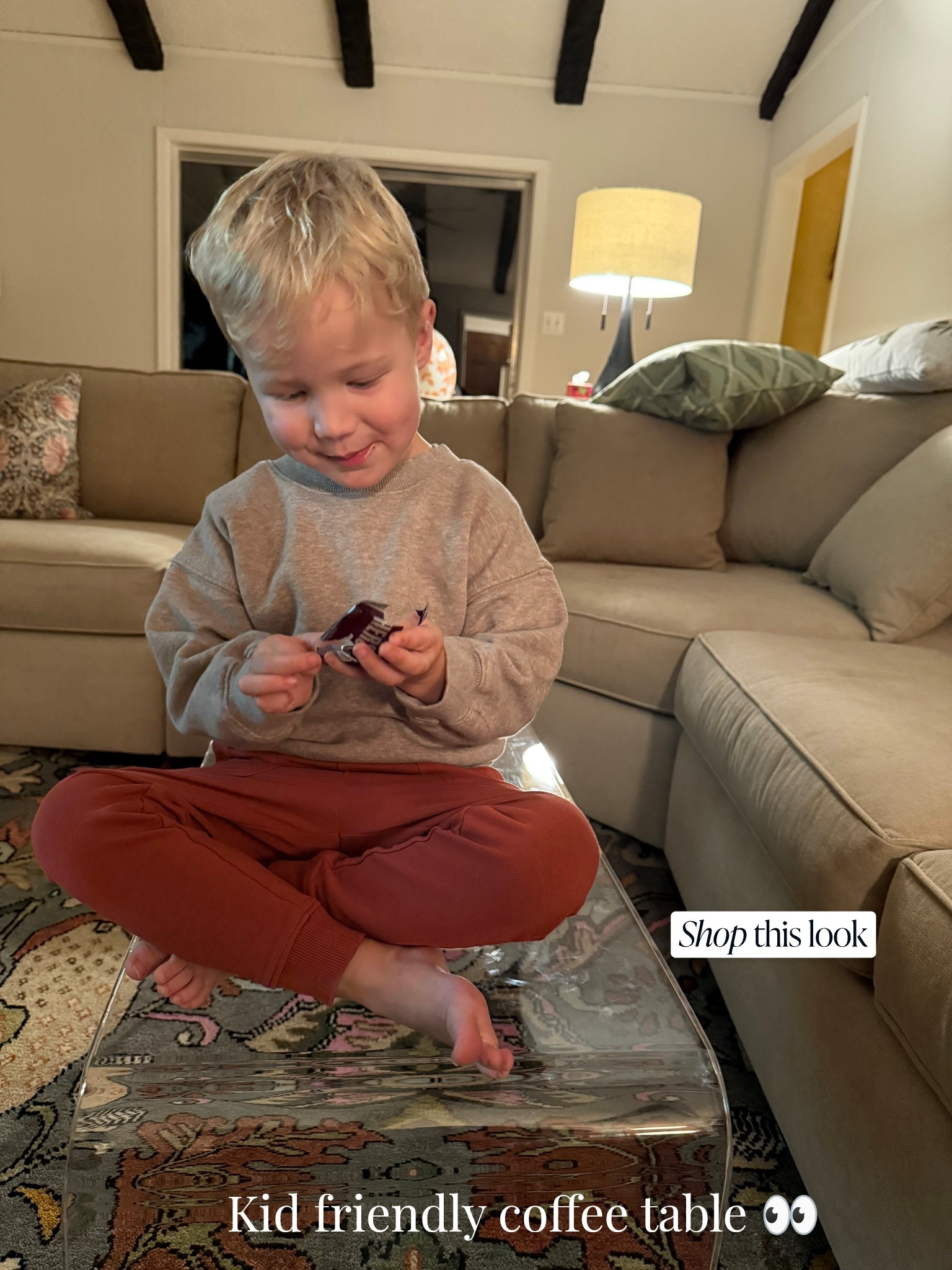 I found the PERFECT kid-friendly coffee table over on @Wayfair. This clear acrylic coffee table by Latitude Run is SO CHIC and also super simple to set aside while the little ones run around, AND even sturdy enough to hold your little monsters while they enjoy a snack (if you allow that sorta thing 😜) #wayfaircreator 

#LTKmomlife #LTKHome #LTKdayinmylife