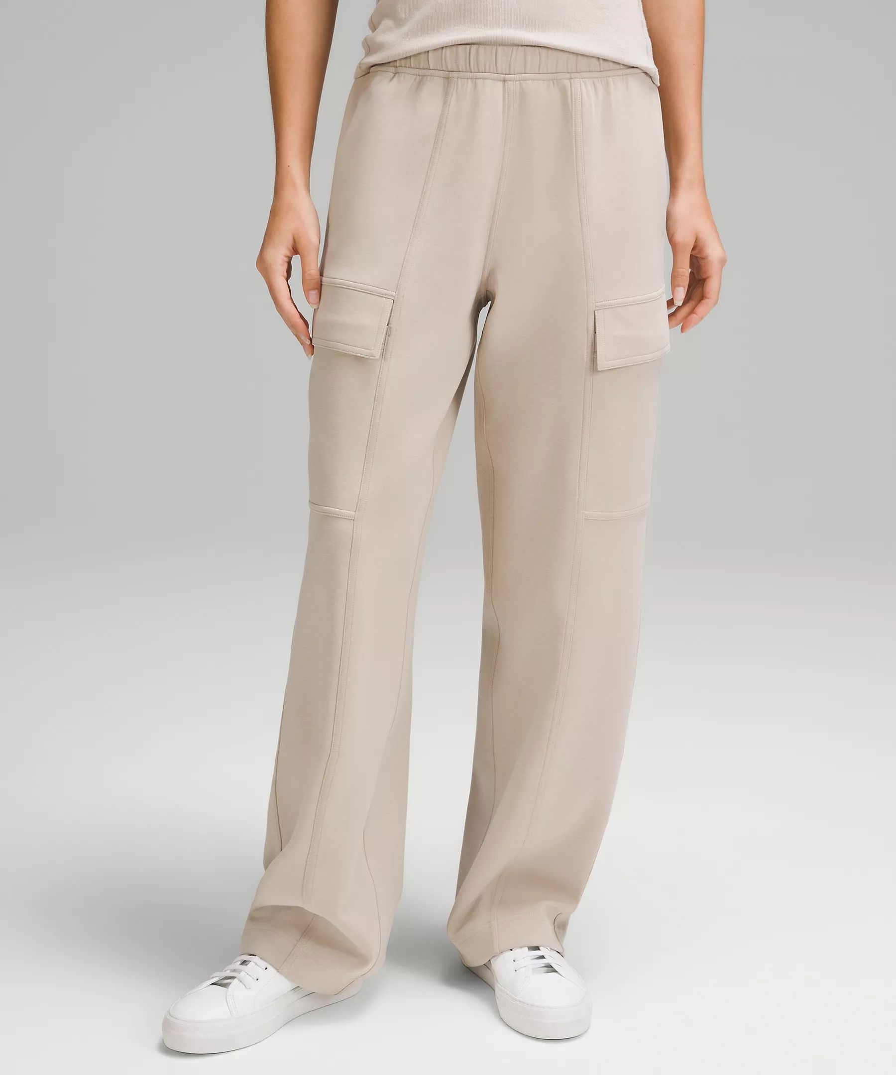 Cotton-Blend Double-Knit Mid-Rise Cargo Pant | Lululemon (US)