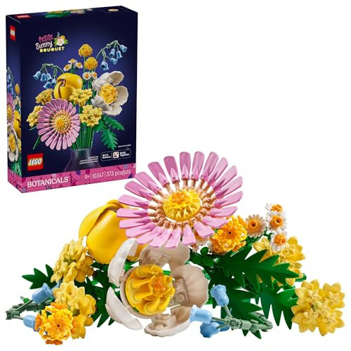 LEGO Botanicals Petite Sunny Bouquet Flower Set - DIY Floral Arrangement - Home Decor - Gift for Birthdays - Building Toy for Kids 9+ - Faux Bluebells, Tulip, Daisy, and More - 10347 | Amazon (US)