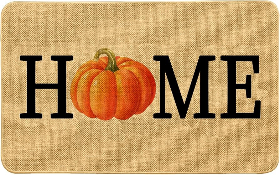 DAGAHE Hello Fall Home Door Mat, Seasonal Welcome Mat Autumn Harvest Pumpkin Floor Mats Fall Than... | Amazon (US)