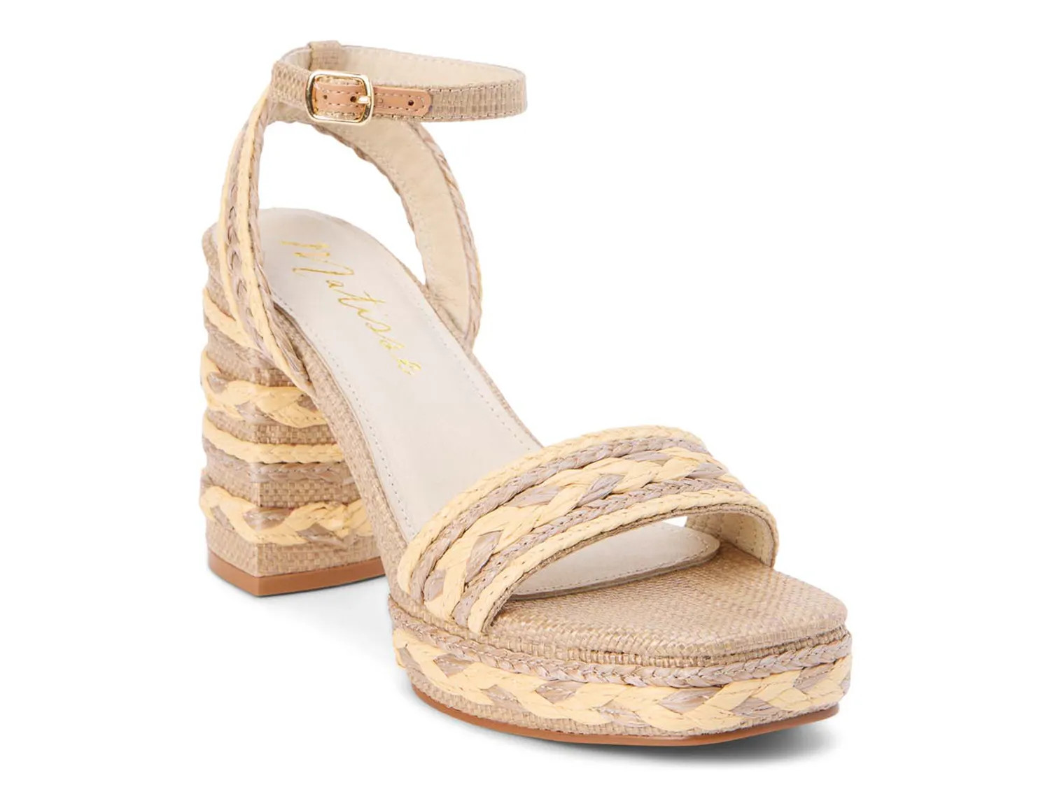 Matisse Lyla Platform Sandal | Women's | Taupe Raffia | Size 7 | Sandals | Ankle Strap | DSW