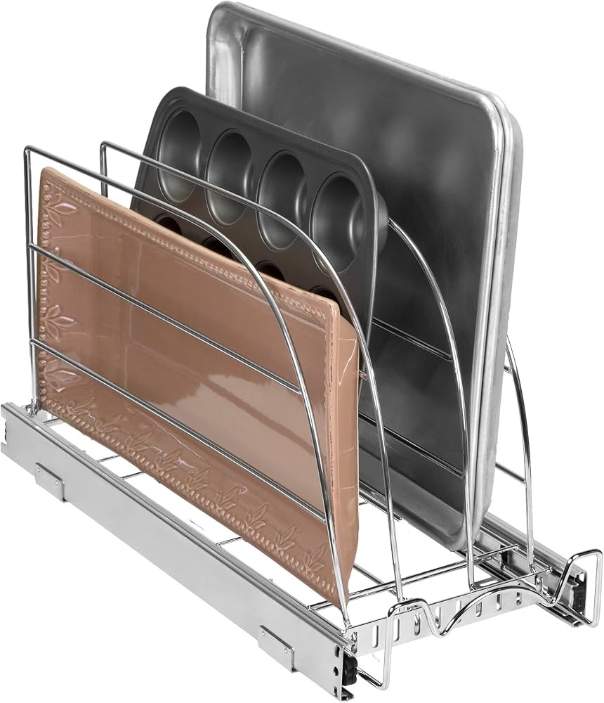 HOLDN’ STORAGE Pull Out Organizer for Cookie Sheet, Cutting Board, Bakeware, and Tray, Sliding ... | Amazon (US)