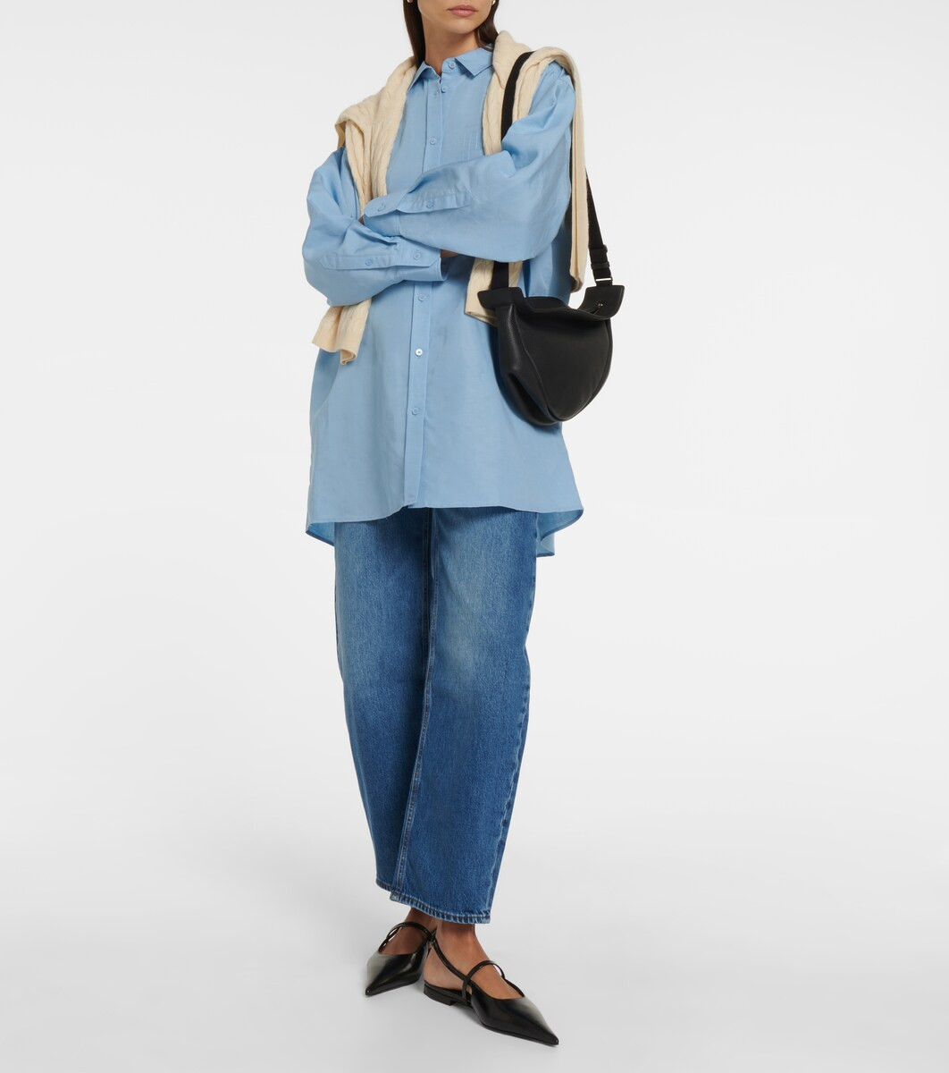Oversized linen-blend shirt | Mytheresa (INTL)