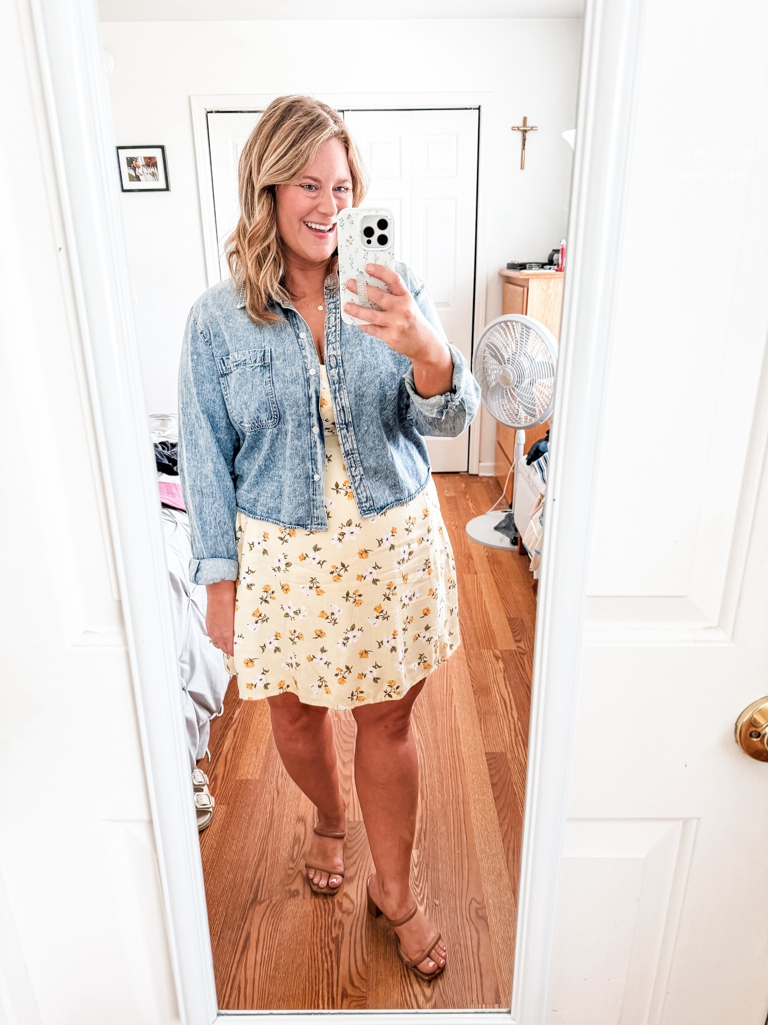 My dress is on sale at old navy! Wearing a large petite.  Denim shirt is older but linked similar.  

#LTKSeasonal #LTKSaleAlert #LTKMidsize