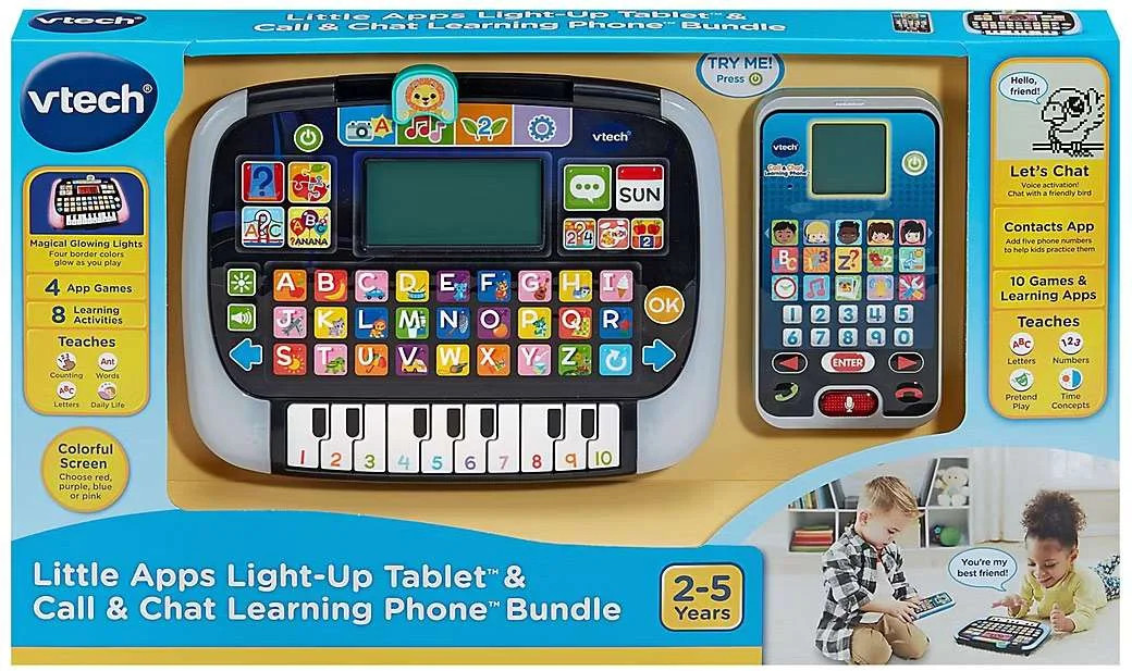 V-Tech Little Apps Light-Up Tablet & Call & Chat Learning Phone | Walmart (US)